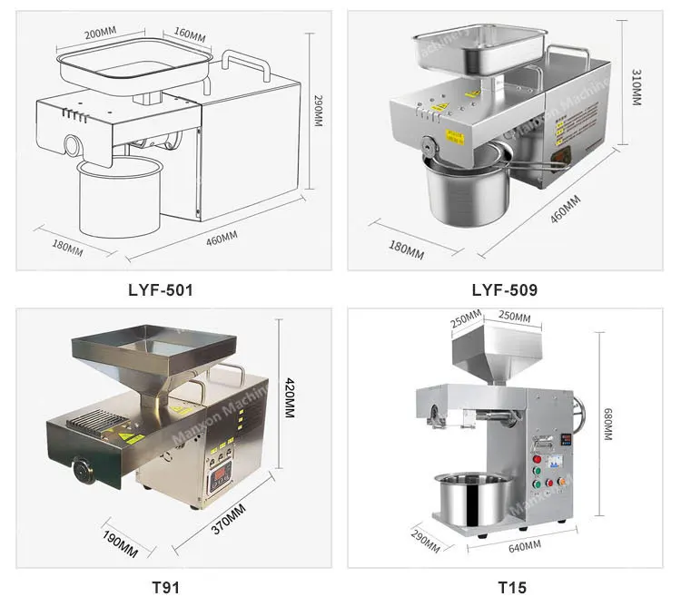 Small Size Sesame Peanut Oil Press Machine Cooking Oil Making Machine