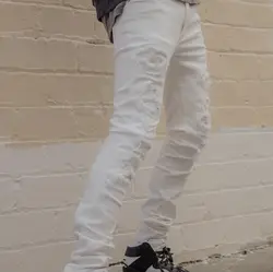 High Quality New Design Fashion Denim Waxed Jeans Pants For Men