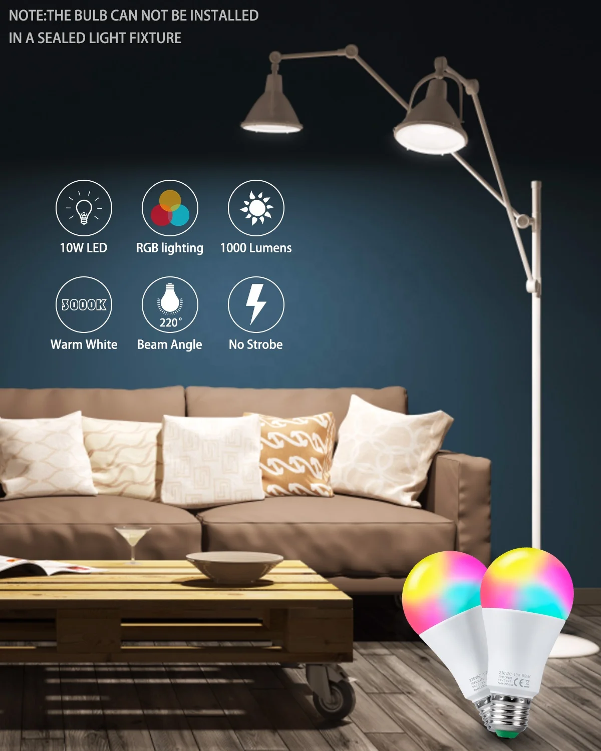DUSKTEC Good Quality Smart Color Bulb Colorful Warm Light Bulb Model Led Decoration Bulbs