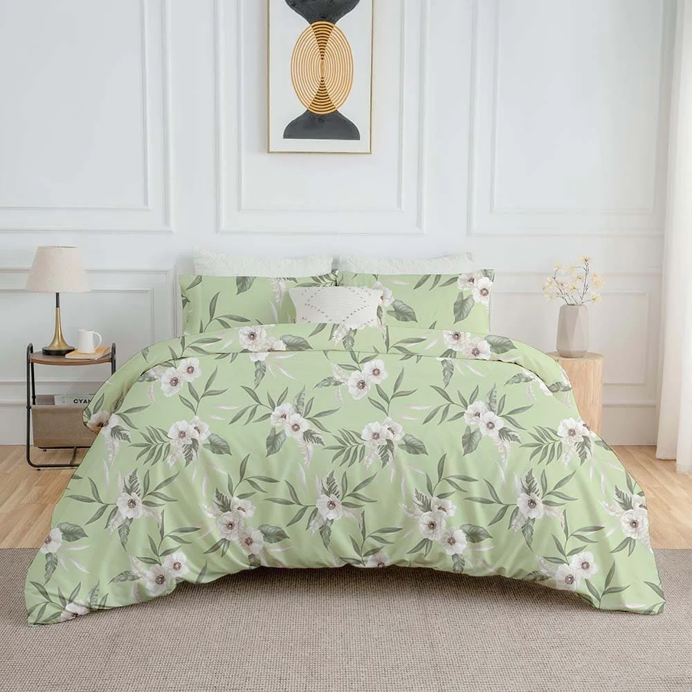 Wholesale Customized Microfiber Duvet Cover Quilt Set Floral Printed for Hotels Bulk Supplier