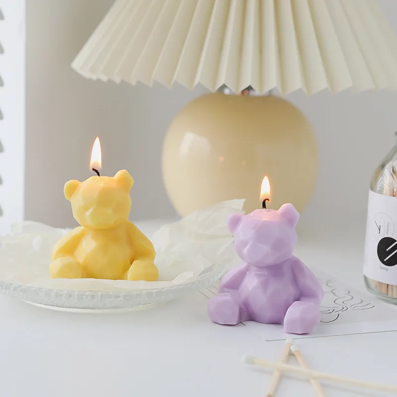Little Bear Soy Candles Creative Gift Box Set of Birthday Scented Candle Home Decoration Animal Scented Candle