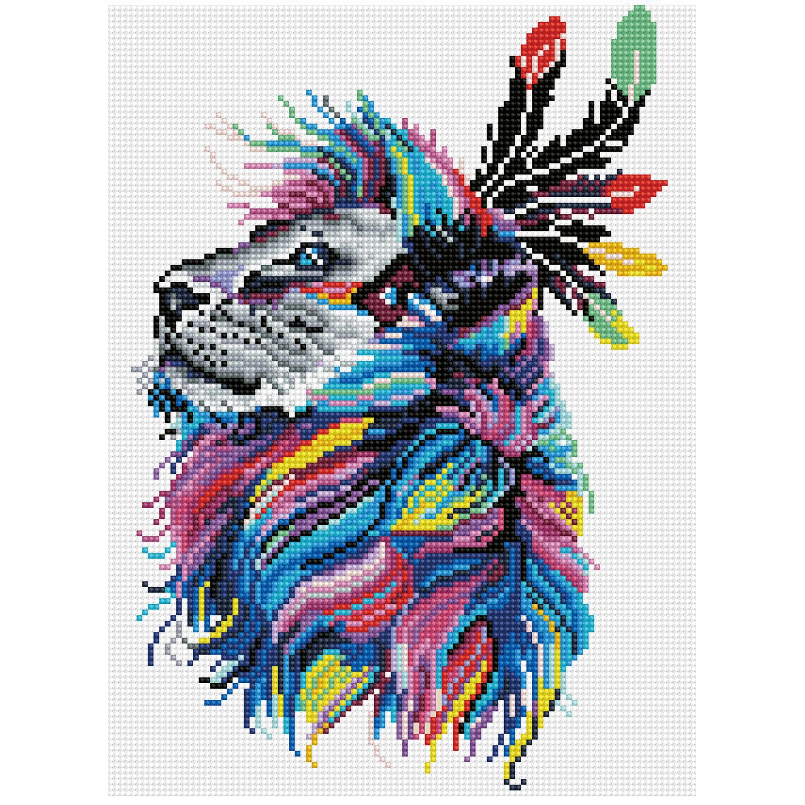 DIY 5D Diamond Painting Lion Paint by Number with Gem Art Drill Dotz Diamond Painting Kits for Home Wall Decor