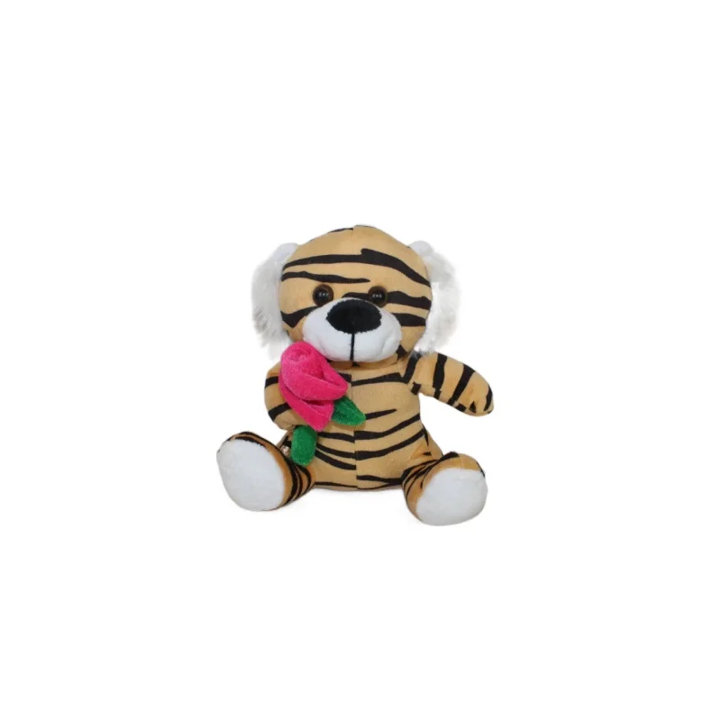 High Quality Baby Cute Rose Tiger Plush Toys Stuffed Animals Plush Tiger For Valentines New Year Gift