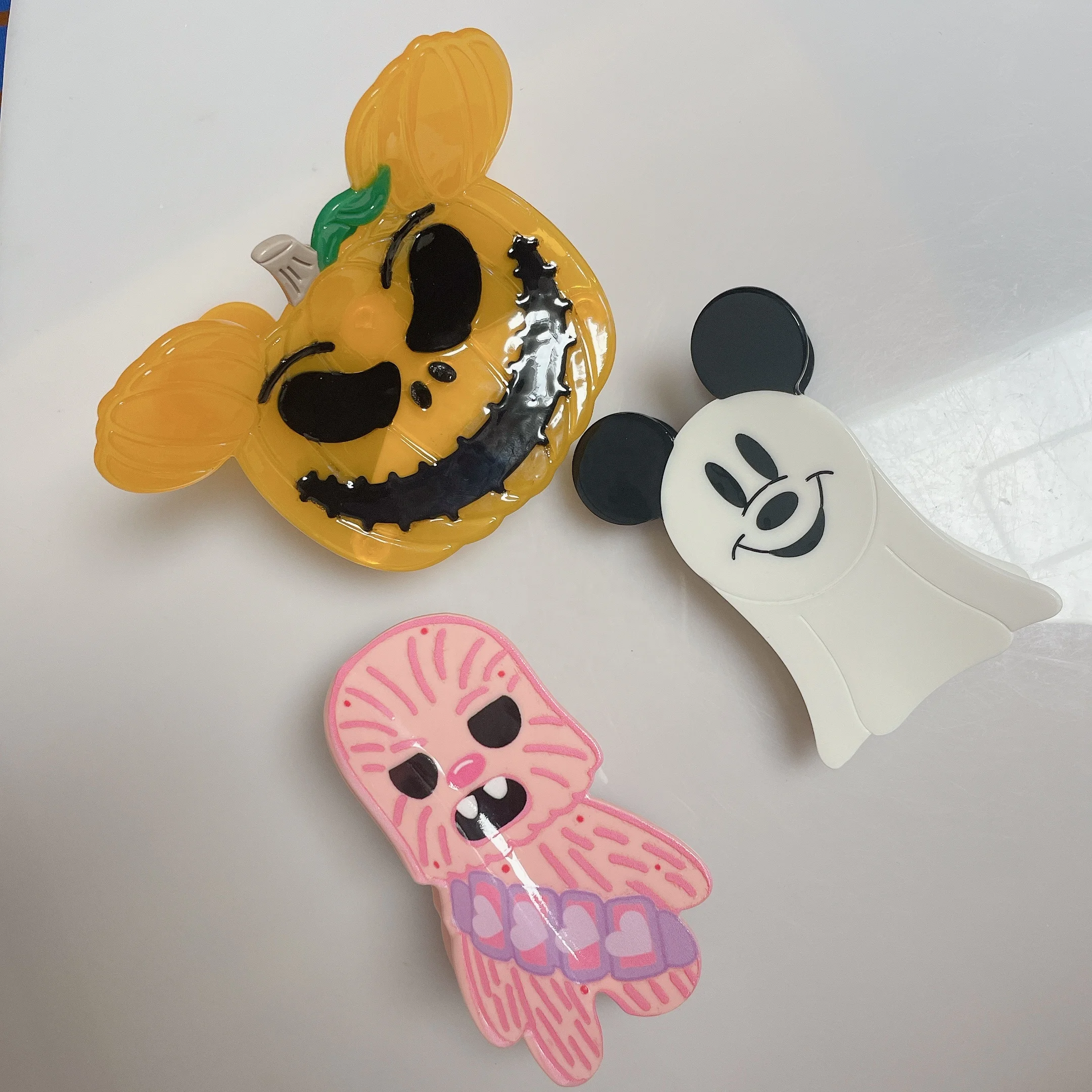 HONEY Custom Shape Acetate Hair Claw Clips Unique New Halloween Clips Jack Claws Ghost  Clips