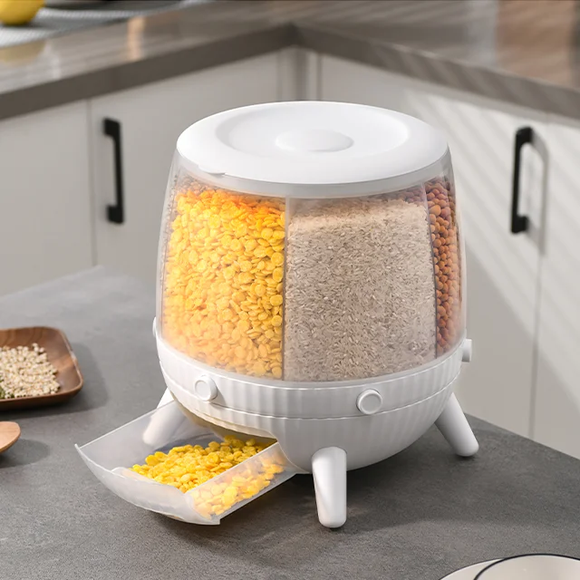 Xingyou Automatic 10kg kitchen multifunction food Sealed Moisture-proof Insect-proof Rice Bucket cereals multi grain dispenser