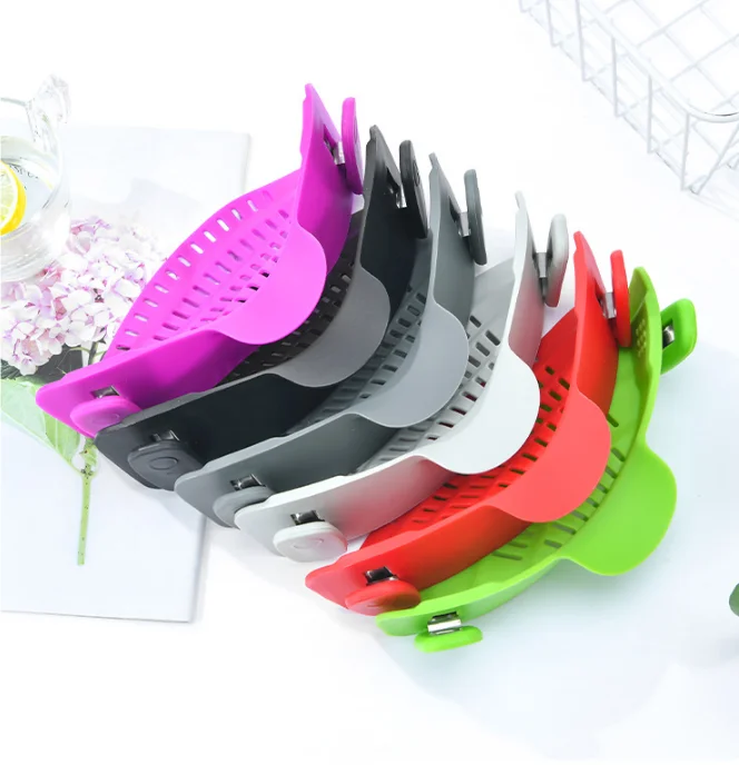 Hot Sale Silicone Cooker Side Pour Drainage Device For Food Rice Noodle Food Residue