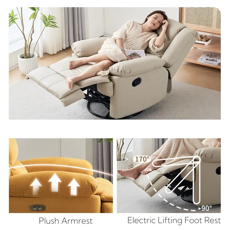 Longstar Modern Multifunctional Recliner Sofa Message Electric Sofa Chair Smart Sofa for Living Room Lounge Bedroom Villa Hotel