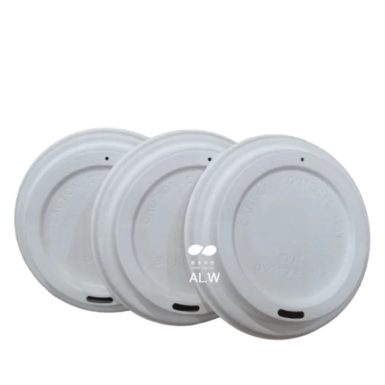 Plant fiber sugarcane lid bagasse coffee cup paper lid biodegradable coffee cup lid
