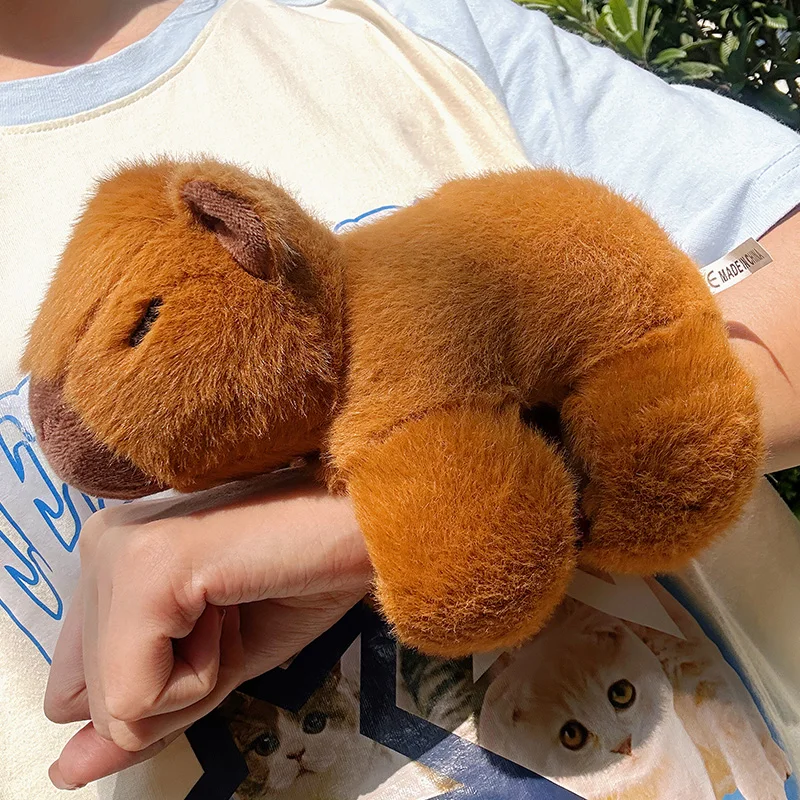 Wholesale Cute Capybara  Plush Bag Fluffy Water Dolphin Plush Toys Capybara Bracelet stuffed Animals Plush Christmas Gifts