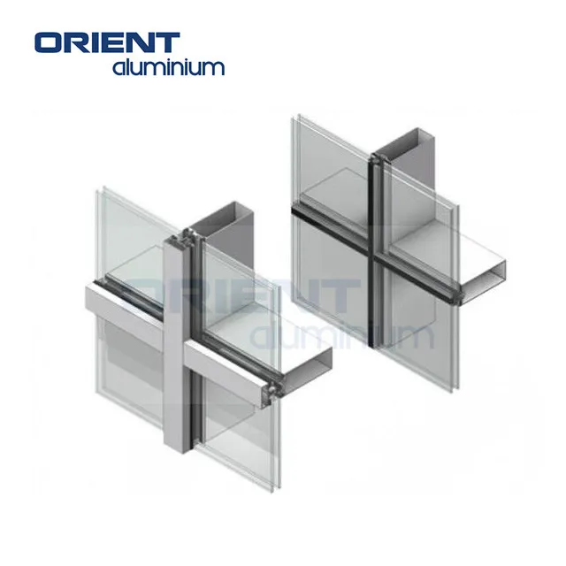 Insulated Glass Aluminium Facade Energy Saving Soundproof Reflective Low-e Curtain