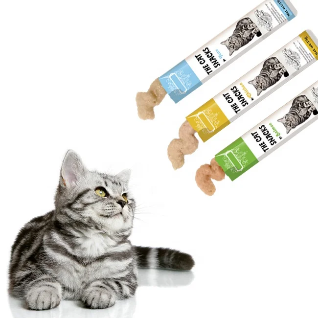 Factory Wholesale OEM Fresh Nutritious Cat food Wet Food Chicken Salmon Tuna flavors  Delicate Meat Cat Snacks15g