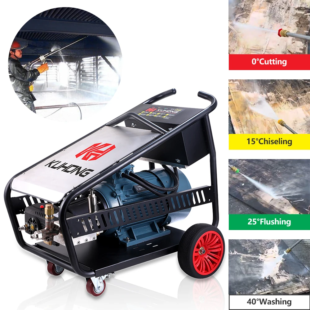Kuhong 350Bar 5075psi 21LPM 15KW High Pressure Industrial Pressure Washer