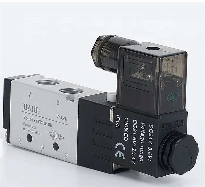 Pneumatics Solenoid Valve 4V210-08 DC 12V/24V/110V Series Single Coil Pilot-Operated Electric 2 Position 5 Way