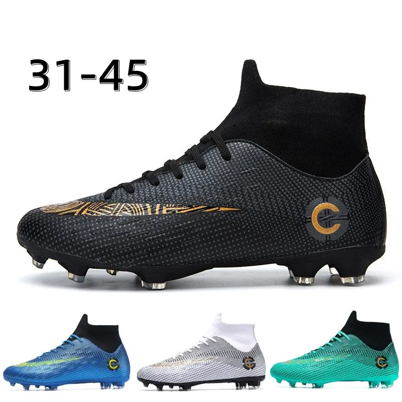Factory wholesale Men Outdoor football shoes  Long Spikes shoe football Classical Training Broken nails football boots shoes