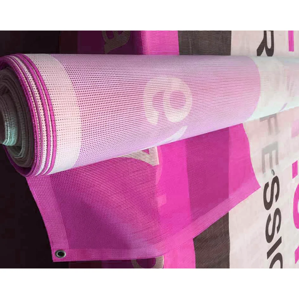 flame retardant mesh banner printing, flameresistant one side or double sided printed pvc mesh advertising wall banner