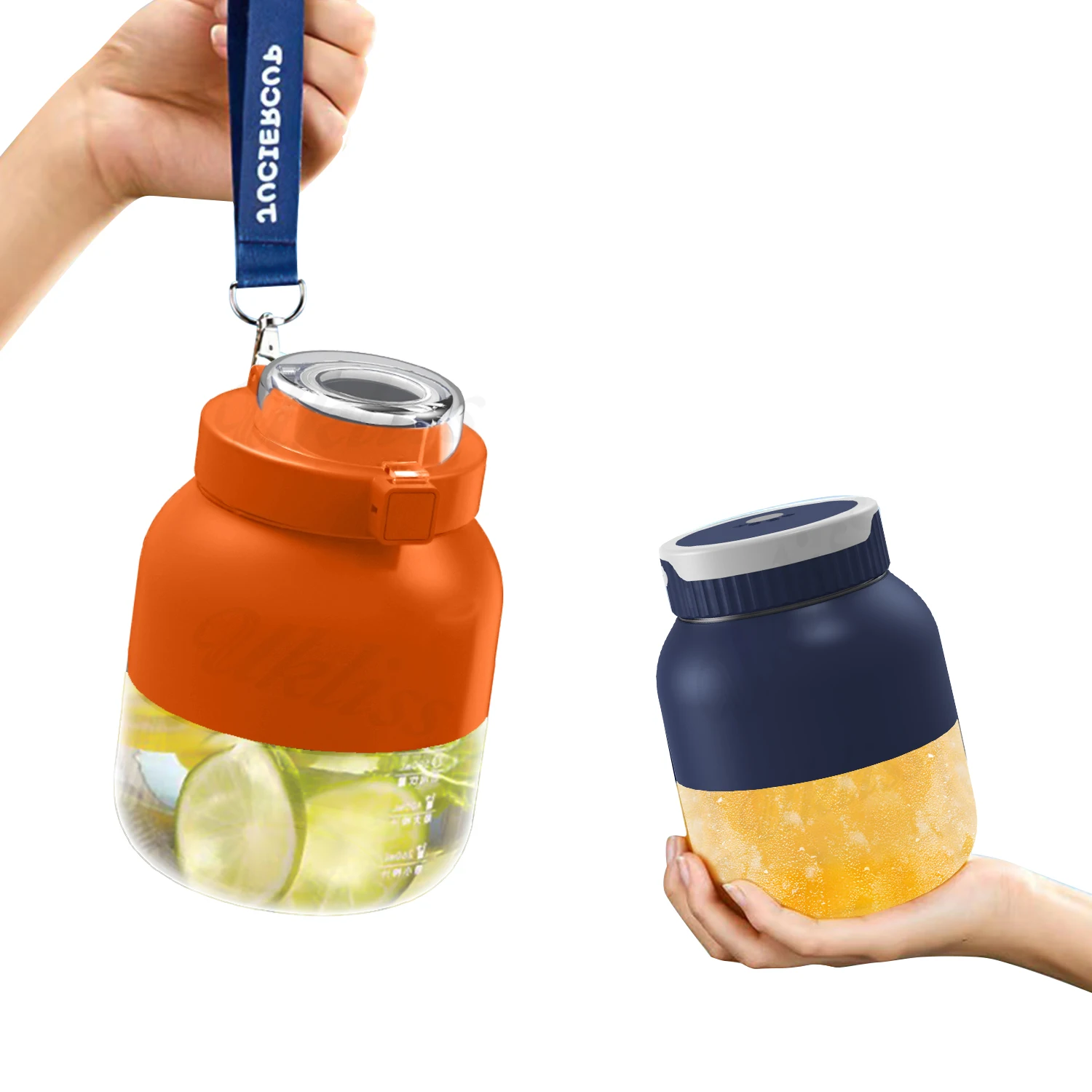 2 in1 Rechargeable Outdoor Juicer Portable Water Bottle Fresh Fruit Juice Blender