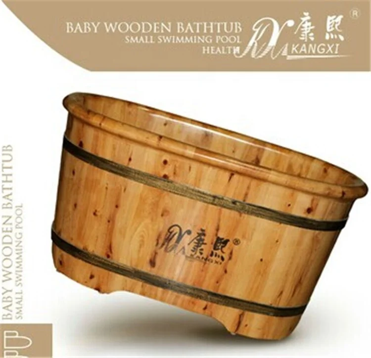 Portable Indoor Kids Wooden Bathtub For Sale Freestanding Baby Bath Tub