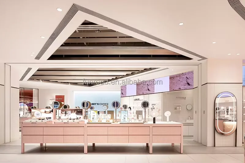 Luxury Perfume Shop Fittings Makeup Store Fixture Perfume Display Showcase Perfume Storage Cabinet For Beauty Store Design