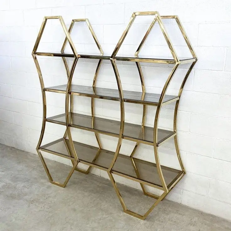 Wedding decoration hollow stainless steel metal bar back display