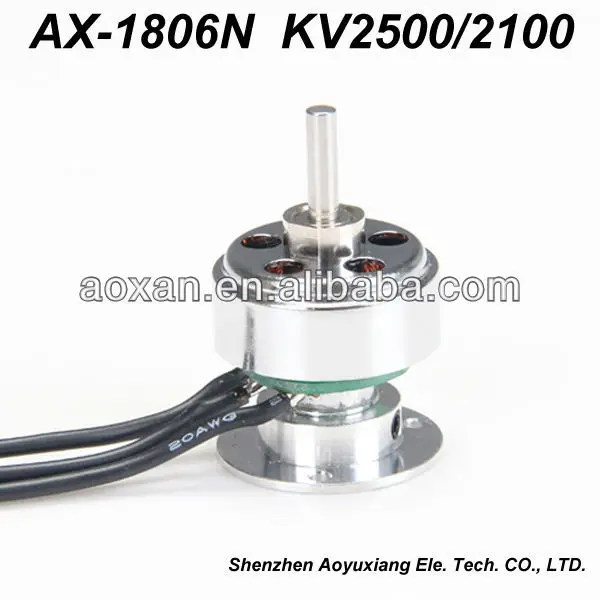 DC micro brushless motor AX-1806N 2100/2500kv motor for small aircraft and flying wings