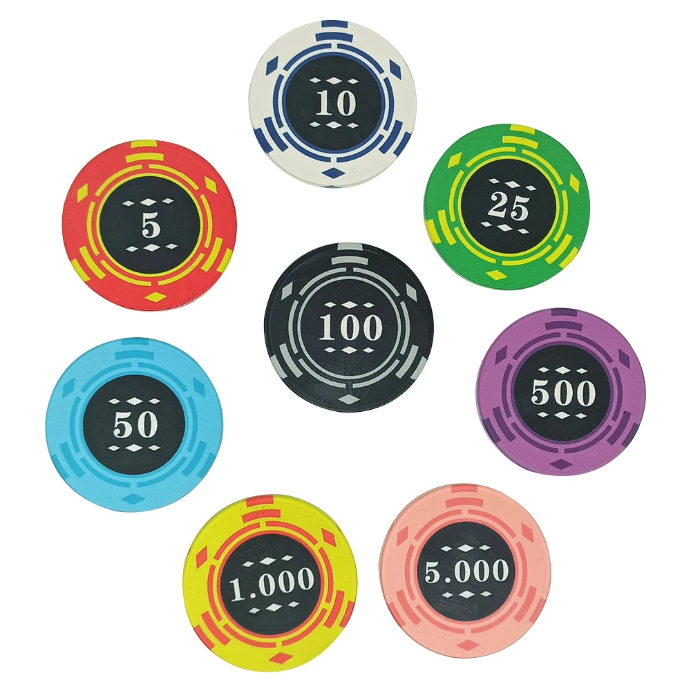 Any Design Can Do 10g  Rounders Customized Ceramic Poker Chips Set 39mm China Factory