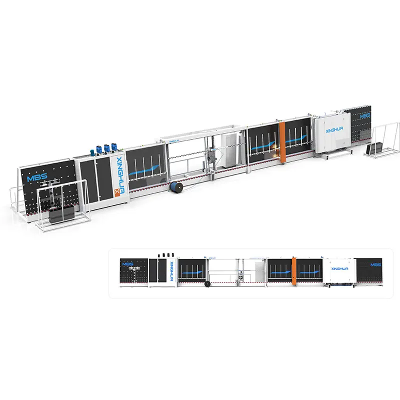 MBS Automatic Double Glazing Insulating Glass Production Line with Auto Argon Gas Filling Glass Making Machine