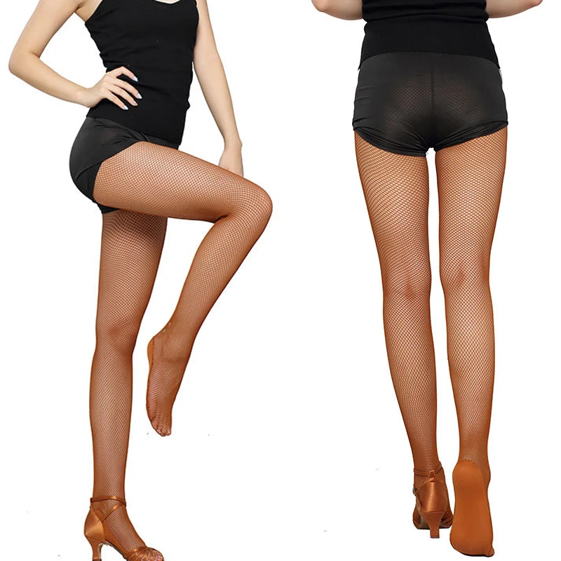 
SW524 Single vertical lines Hard network professional Latin fishnet stockings tights for Latin dance fishnet stockings 