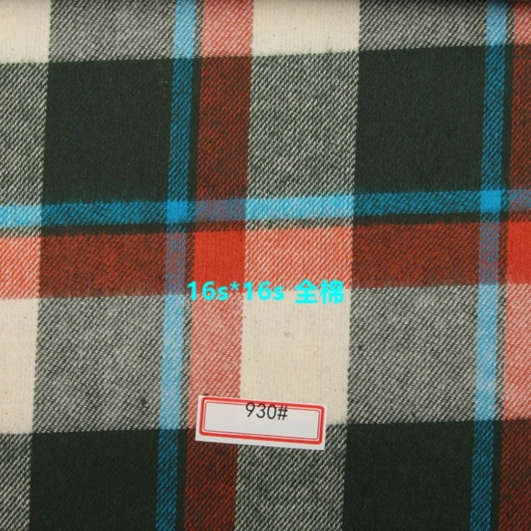 
Factory price fashion 16x16 cheap soft shirt fabric 100% cotton flannel for garment 