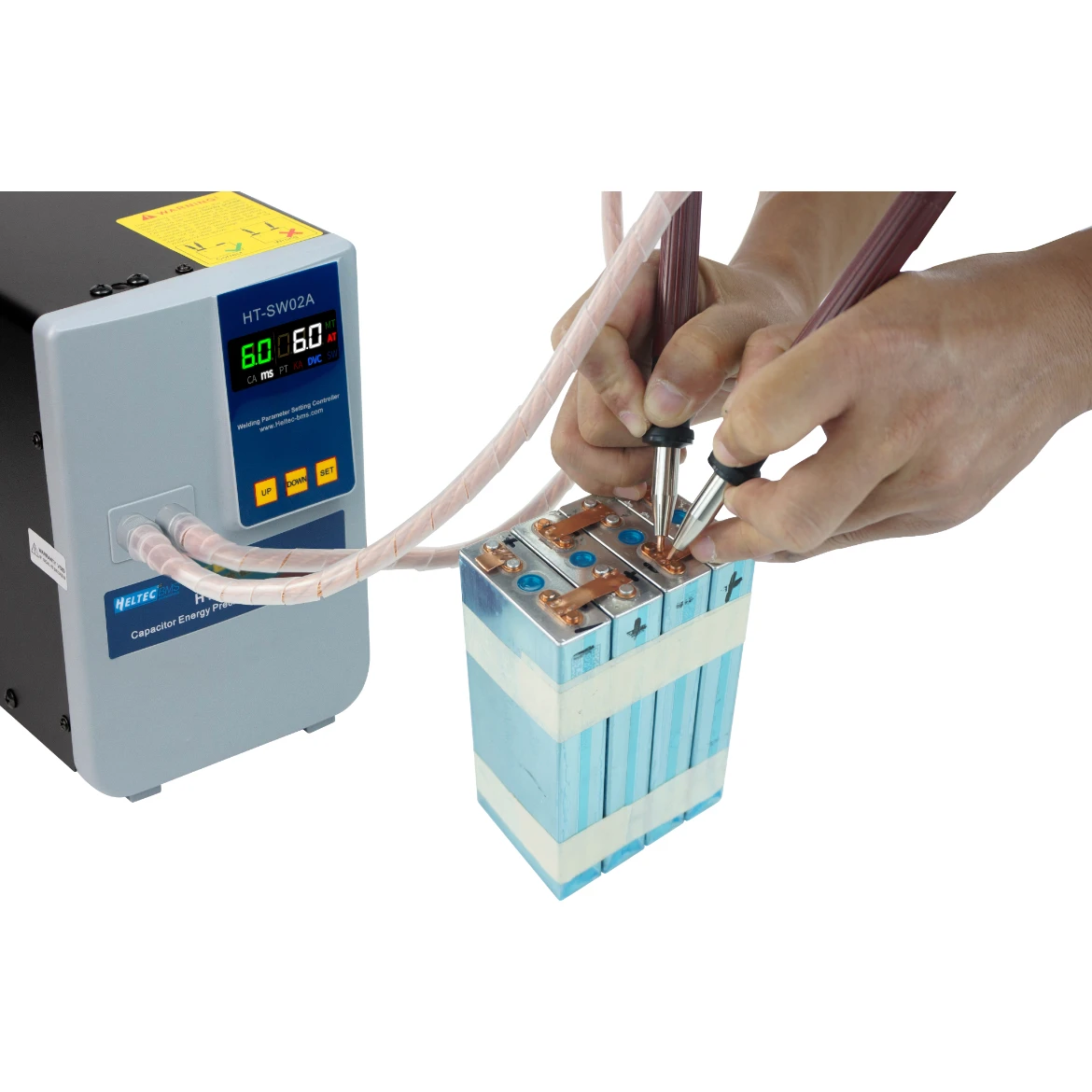 36KW 42KW HT-SW02H Capacitor Storage Portable Spot Welding Point for Batteries DIY Spot welder Battery Cell Welding Machine