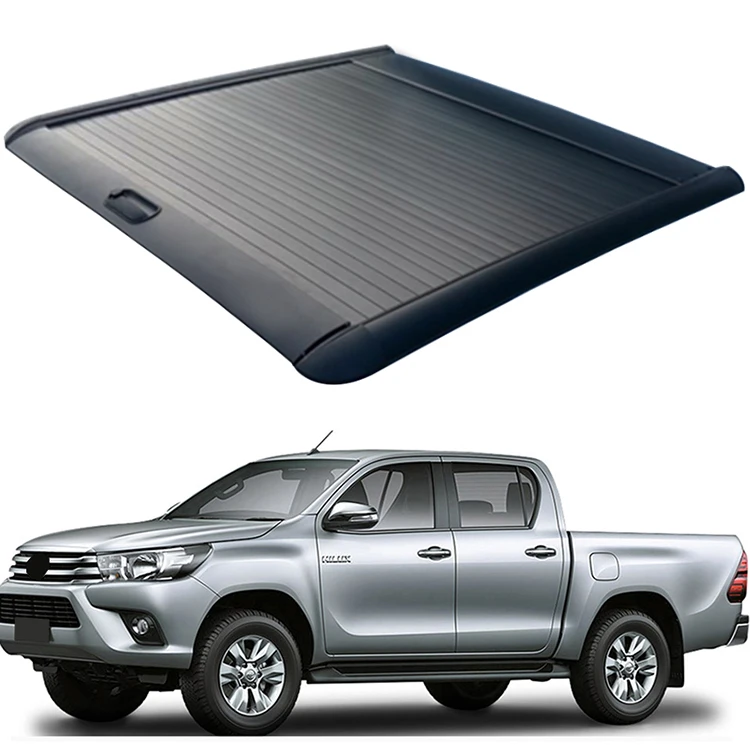 Chinese manufacture retractable pickup truck bed cover roller lid for Toyota Hilux tonneau cover