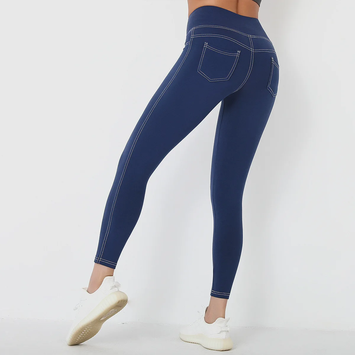 Active Wear Pocket Yoga Leggings  Custom Yoga Scrunch Butt Jeans Leggings Women Spandex With Pocket