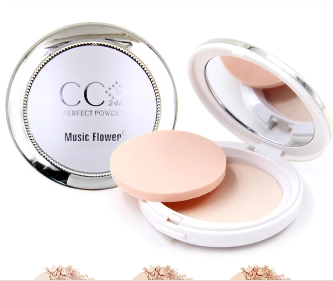Waterproof Oil control Long lasting brightening CC press powder private label concealing face compact powder manufacturer