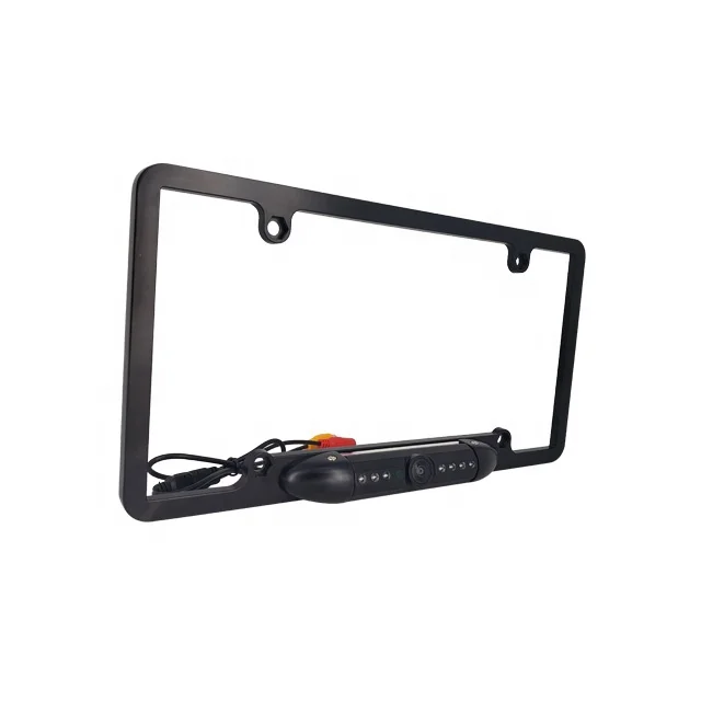 License plate frame Car Rear View Reversing Backup Front Camera for Car Pickup Truck SUV Minivan Tractor Trailer and Sedans