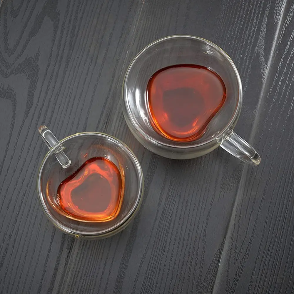 6 oz 180ml 8oz 240ml Clear Coffee Cups Clear Unique Coffee Cups Heart Shaped Mug Espresso Cups Heart Mugs