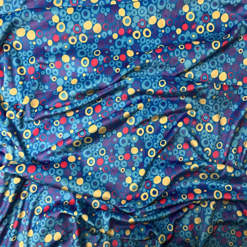 2021 Hot Selling No MOQ Custom Digital Printing Spandex Super Soft Short Plush Polyester Fabric