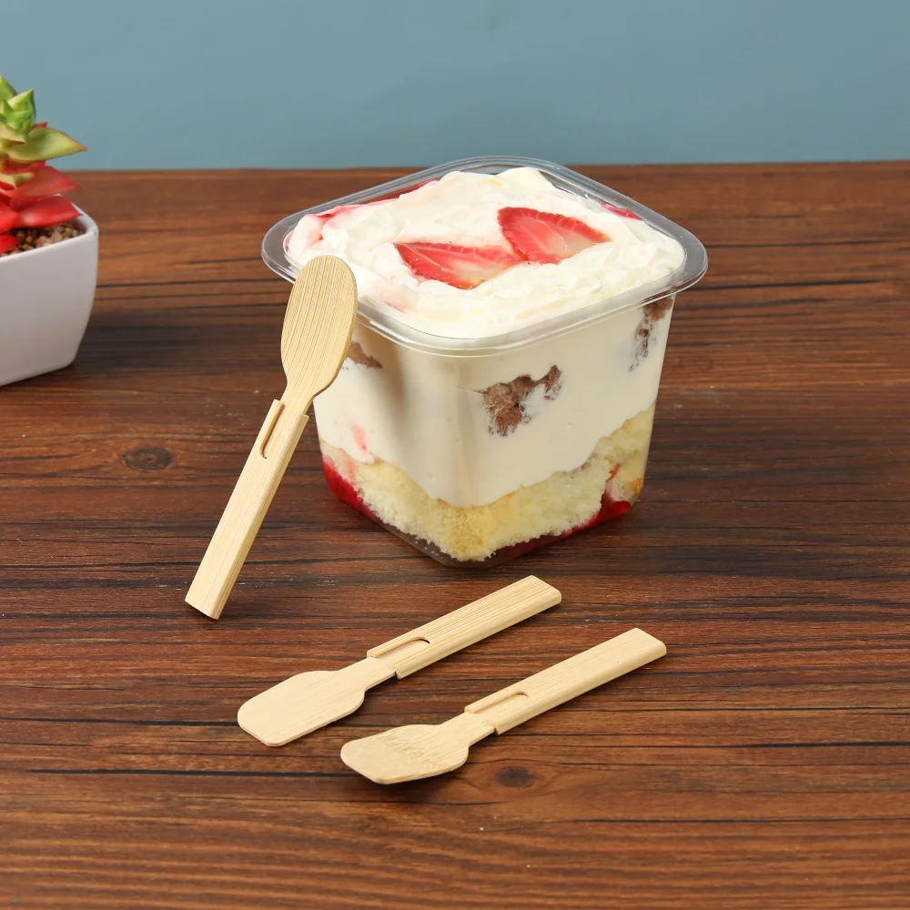 Icecream Plastic Spoons Alternative Bambo Mini Spoon for Ice cream Cup