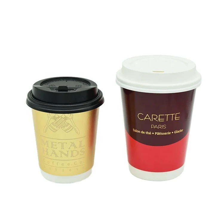 Eco-Friendly Take Away Double Wall Paper Cup 4oz/8oz/12oz/16oz Disposable Coffee Cup