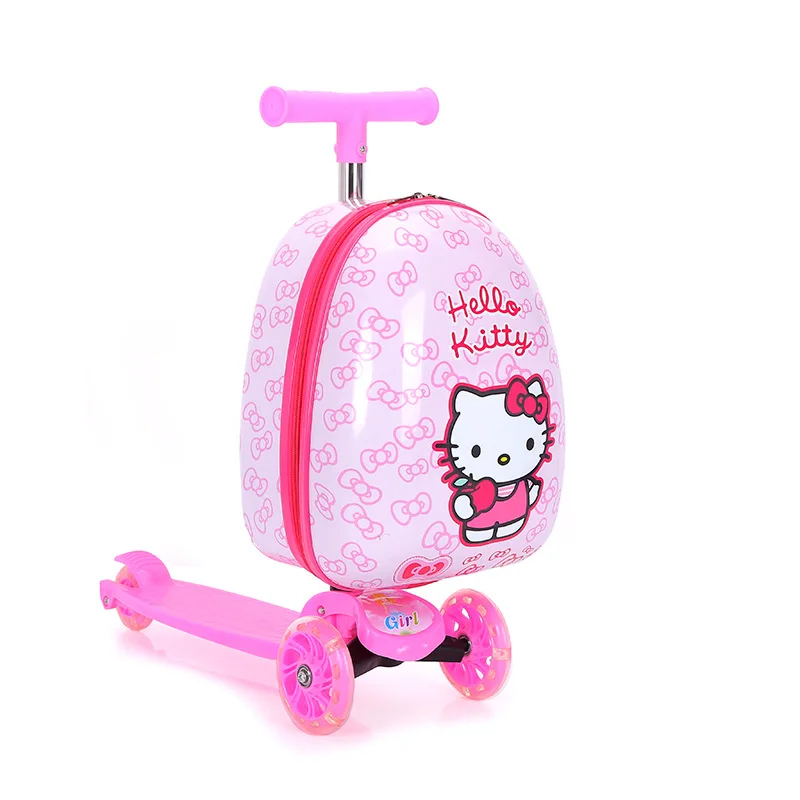 wholesale lightweight kids travel trolley bags vintage spinner rolling girls kids scooter luggage case for girls