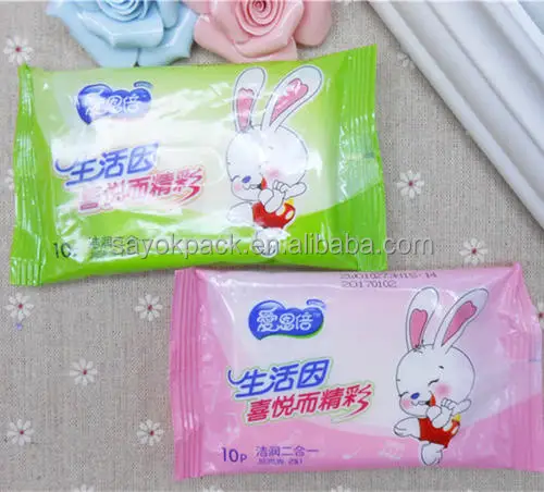 High productivity wet tissue production line 5-20 pcs wet wipes packing machine with automatic slitting