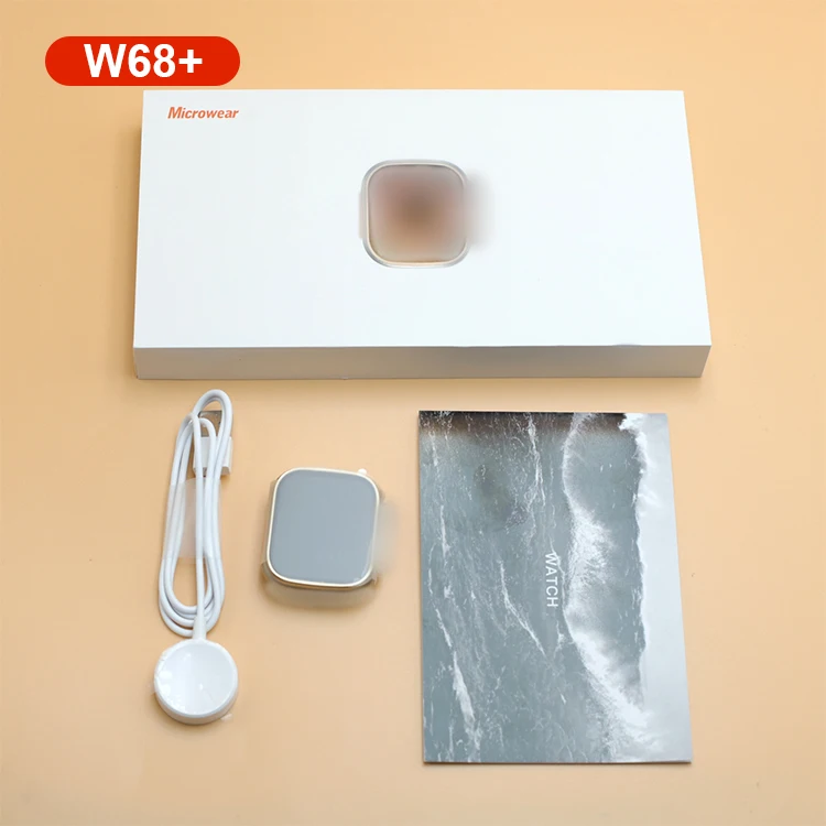 Новинка 2022, умные часы W68 + Ultra, спортивные Смарт-часы серии 8 Ultra, Смарт-часы 8 Ultra W68 оранжевого и черного цветов