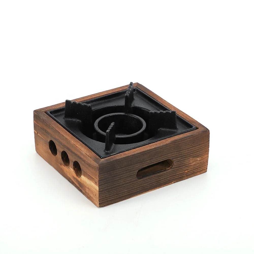 New Portable Square Solid Alcohol Stove Household Old Dry Stew Hot Pot Mini Wood Cooking Stove Table Grill