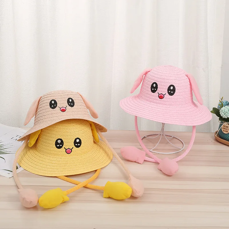 Summer Baby Straw Hat children Children Breathable Straw Kids Hat Boy Gil New Fashion Foldable Mini Kids Baby Paper Straw Hat
