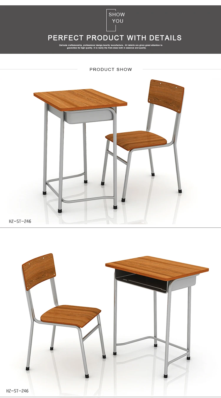 desk and chair set for school students Wholesale Prices for plywood furniture School Chairs