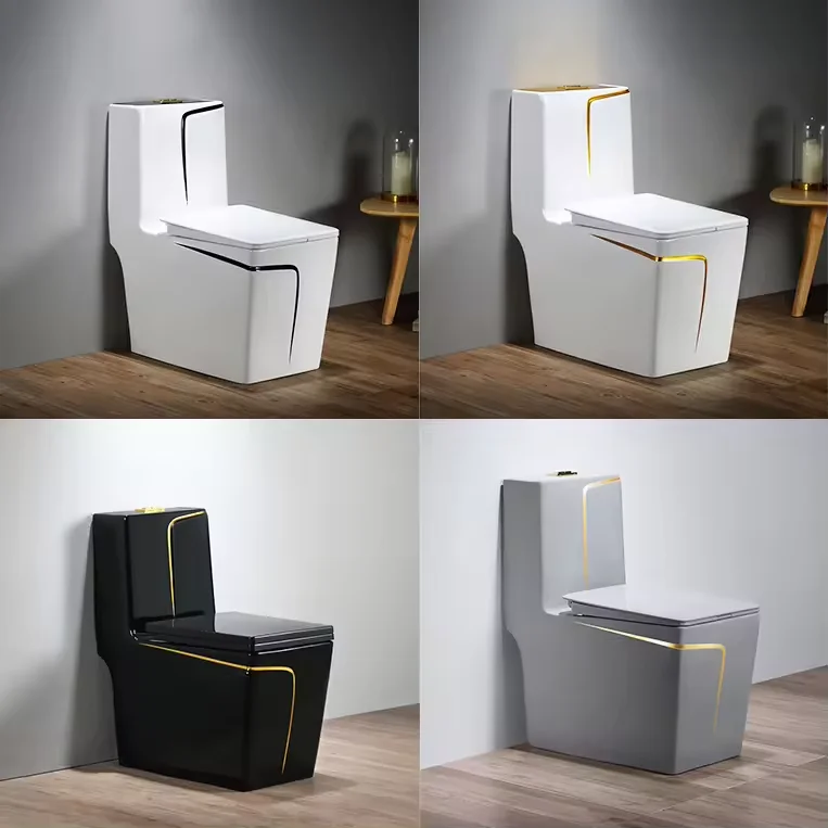 High quality chinese home hotel s-trap one piece toilet bathroom commode wc toilet sanitary ware ceramic floor mounted toilet