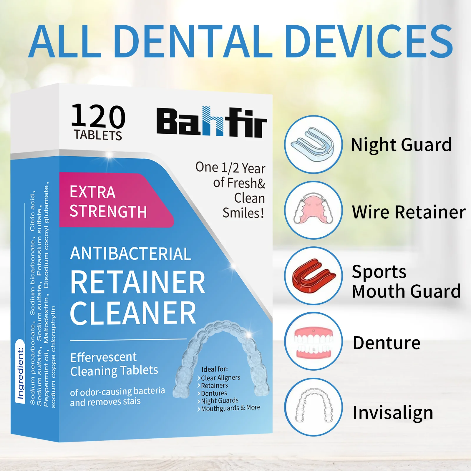 Professional Denture and Retainer Cleaner: Safe Wholesale Oral Cleaning Tablets
