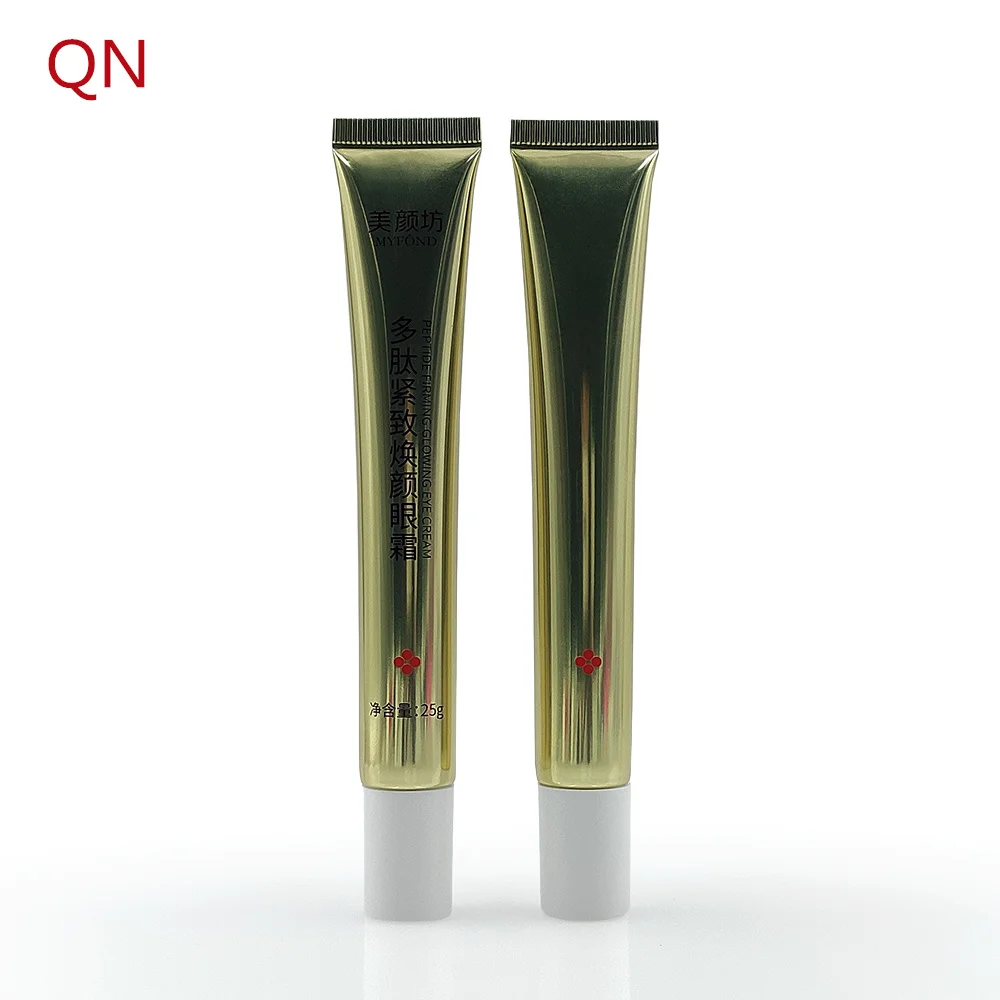 Luxury plastic long nozzle tubes skin care empty eye cream tube cosmetic creams packaging tubes  with  screw cover