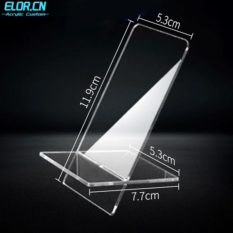 ELOR Hot Selling Customized Size Transparent Acrylic Mobile Phone Holder Electronic Products Display Stand