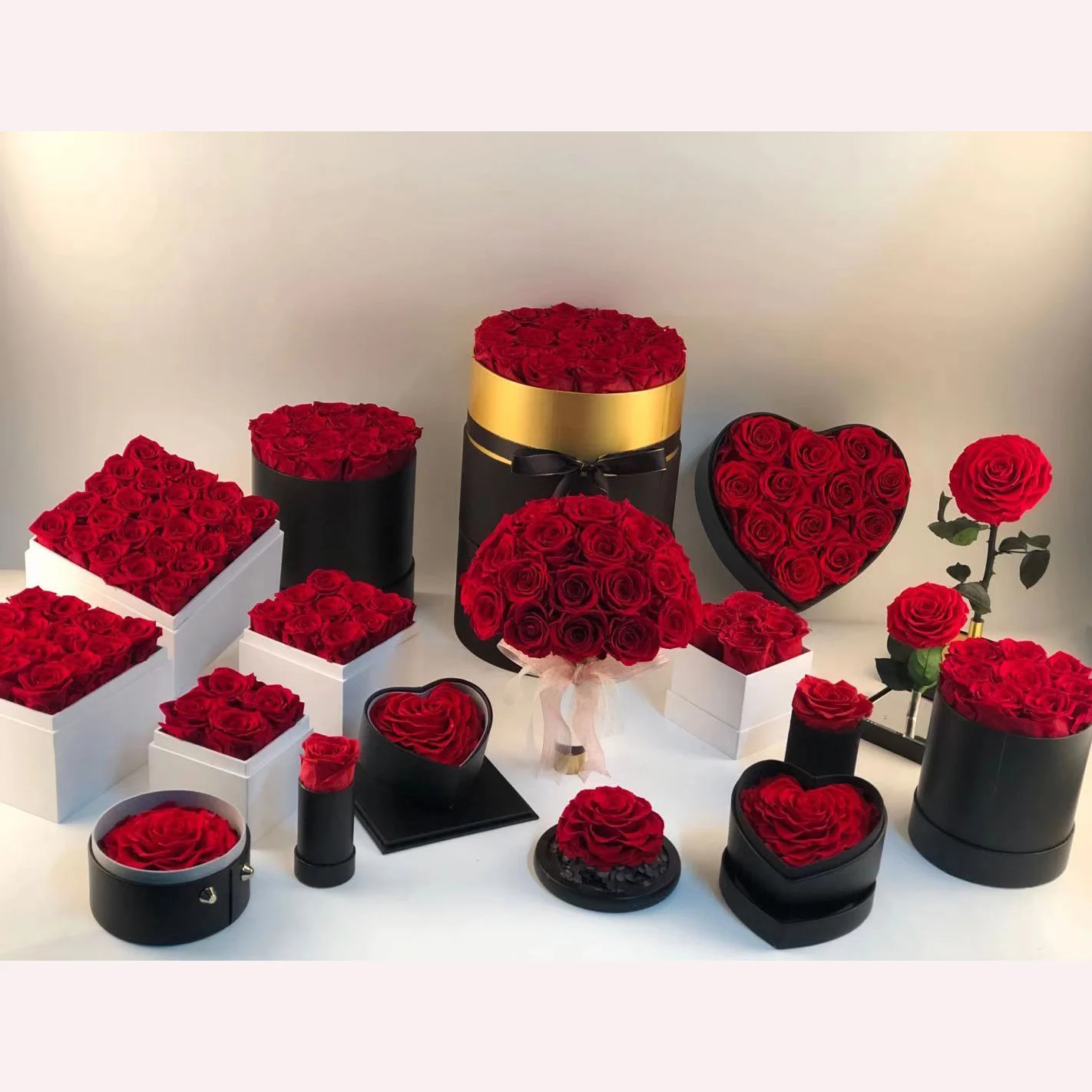 China Factory Manufacturer Price Preserved Rose Flower A Grade Wholesale Preserved Roses Long Life Roses in Cylinder Gift Box
