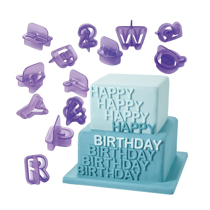 OPP пакет для выведения токсинов 40 шт 26 арабский буквенно-цифровой пластиковые формы печенья fondant (сахарная) инструмент декорирования тортов DIY пресс-формы