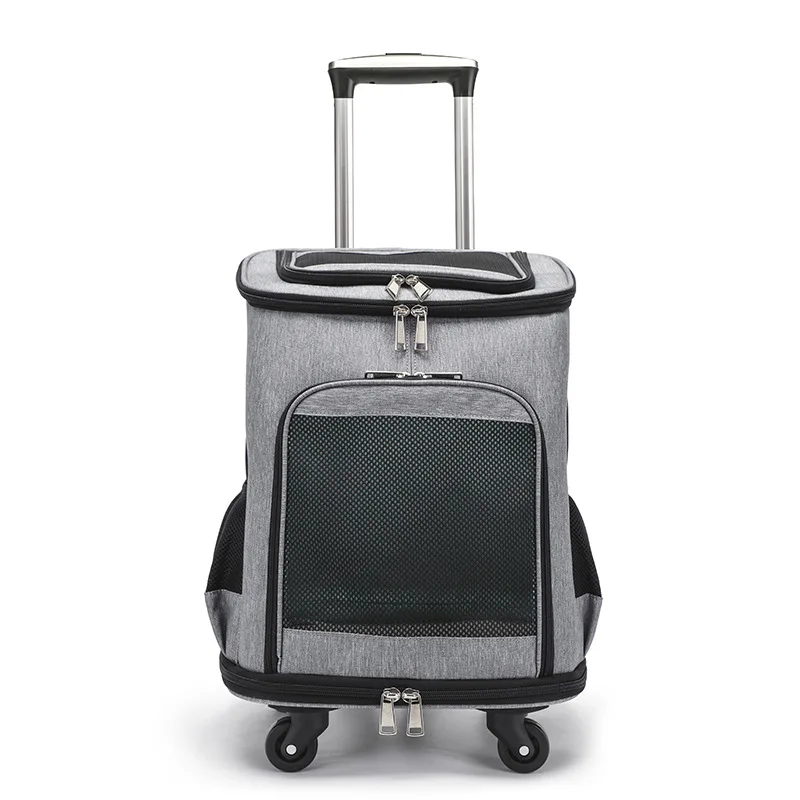 Pet trolley case portable Omni Wheel Multi-function cat cage dog carrier abrasion resistant
